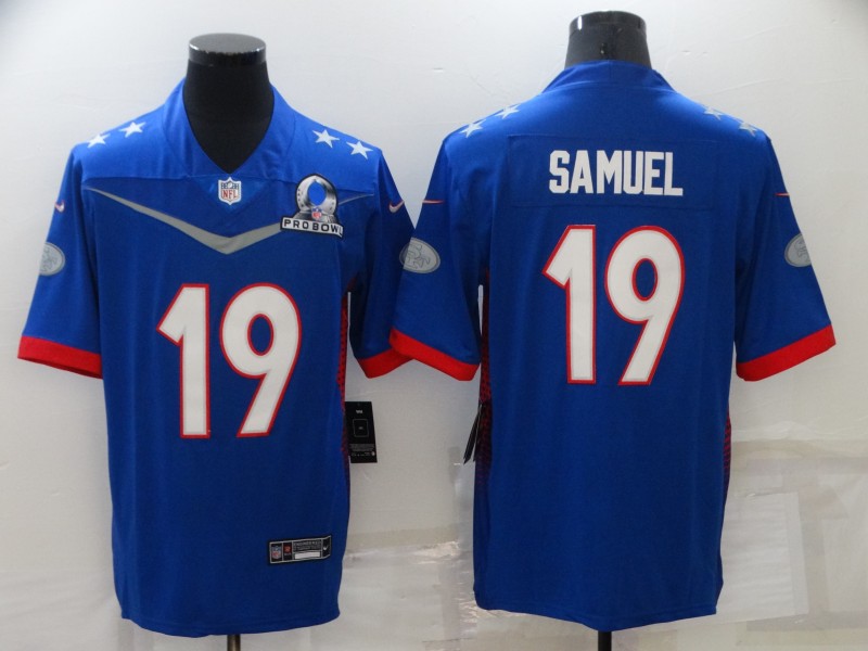 Men San Francisco 49ers #19 Samuel Blue Nike 2022 All star Pro bowl Limited NFL Jersey